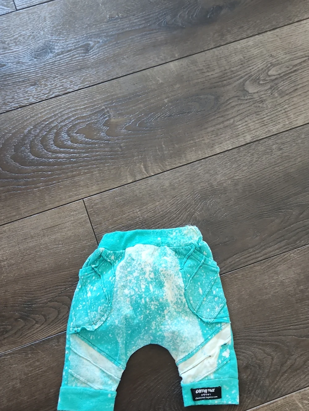 Kids Teal Tie-Dye Pants by